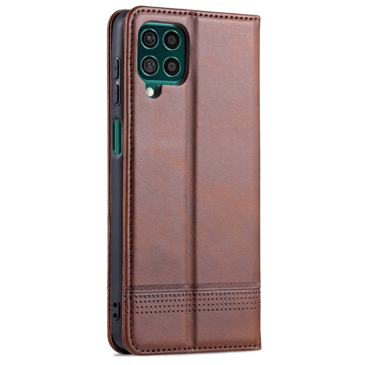 For Samsung Galaxy M62 / F62 AZNS Magnetic Calf Texture Horizontal Flip Leather Case with Card Slots & Holder & Wallet