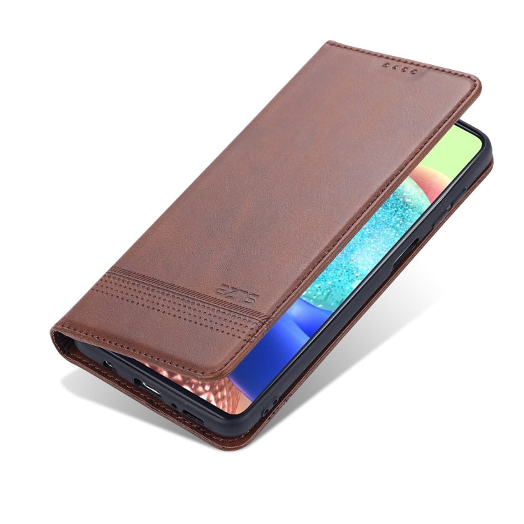 For Samsung Galaxy M62 / F62 AZNS Magnetic Calf Texture Horizontal Flip Leather Case with Card Slots & Holder & Wallet