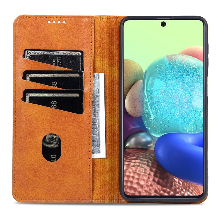 For Samsung Galaxy M62 / F62 AZNS Magnetic Calf Texture Horizontal Flip Leather Case with Card Slots & Holder & Wallet