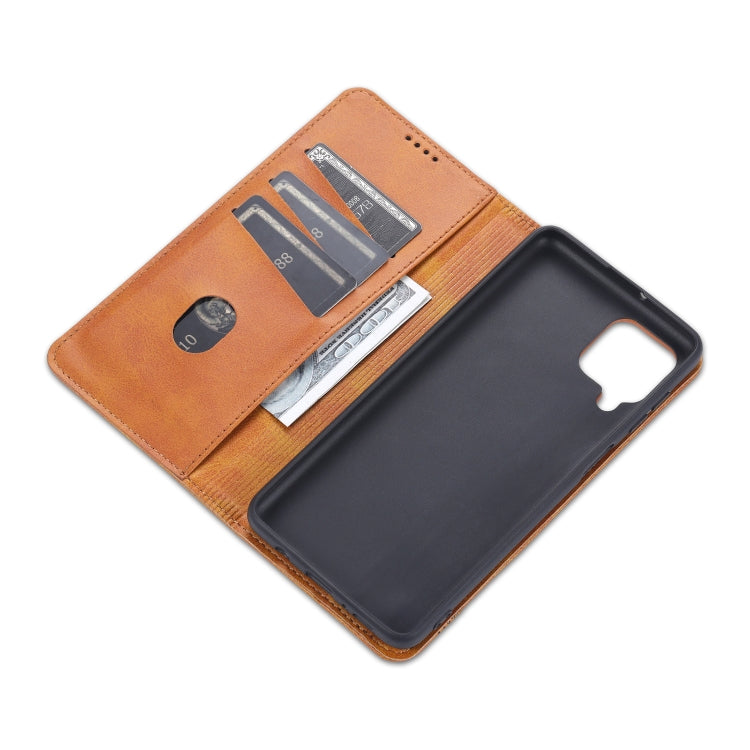 For Samsung Galaxy M62 / F62 AZNS Magnetic Calf Texture Horizontal Flip Leather Case with Card Slots & Holder & Wallet