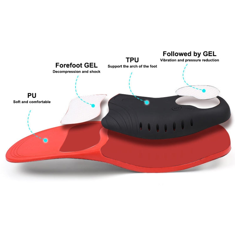 1 Pair 068 Sports Correct Shockproof Massage Arch Of Foot Flatfoot Support Insole Shoe-pad, Size:L (265-270mm)