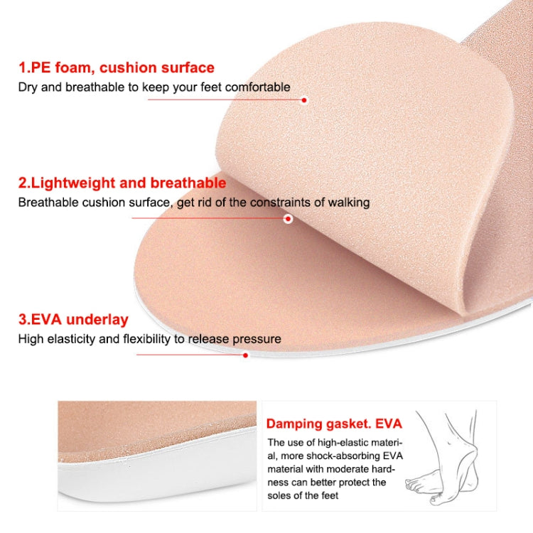 1 Pair 069 Sports Lightweight Breathable Shockproof Arch Of Foot Support Full Insole Shoe-pad, Size:S(Apricot)