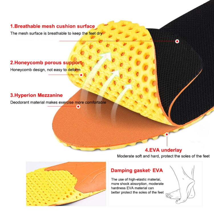 1 Pair 078 Thicken Breathable Shockproof Sports Insole Shoe-pad, Size:245-250mm