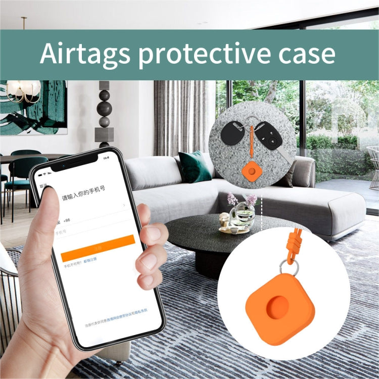 Shockproof Anti-scratch Silicone Protective Case with Strap For AirTag