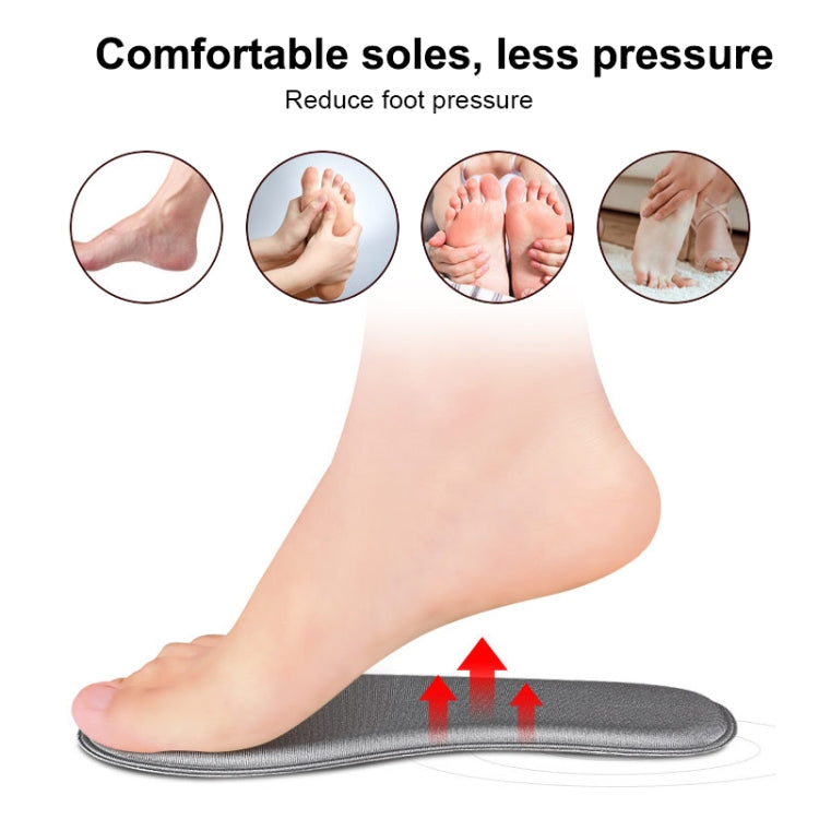5 Pairs Thicken Breathable Non-slip Shockproof Memory Cotton Sports Full Insole Shoe-pad, Size:240mm