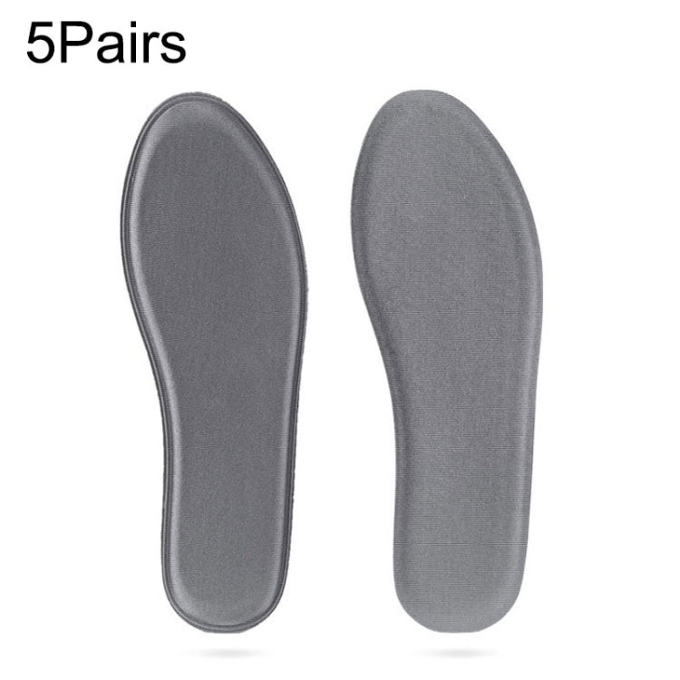 5 Pairs Thicken Breathable Non-slip Shockproof Memory Cotton Sports Full Insole Shoe-pad, Size:250mm