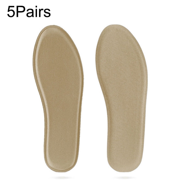 5 Pairs Thicken Breathable Non-slip Shockproof Memory Cotton Sports Full Insole Shoe-pad, Size:250mm