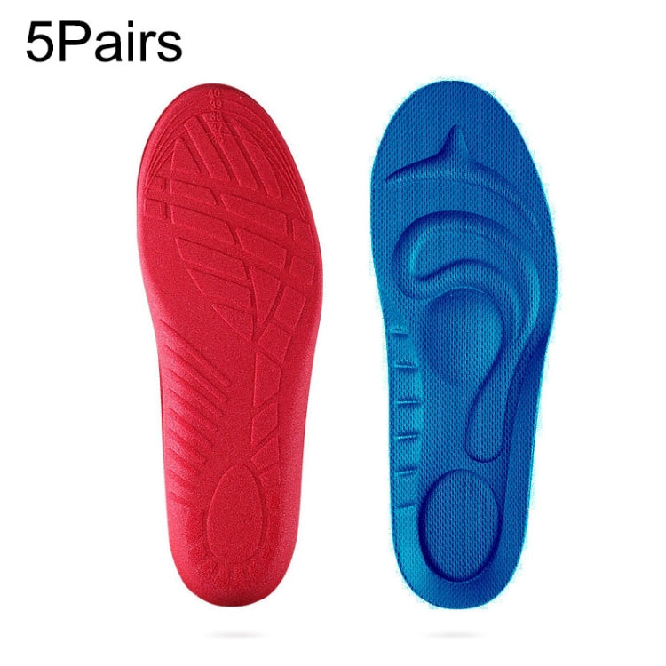 5 Pairs 081 Soft Breathable Shockproof Massage Sports Full Insole Shoe-pad, Size:S (230-250mm)