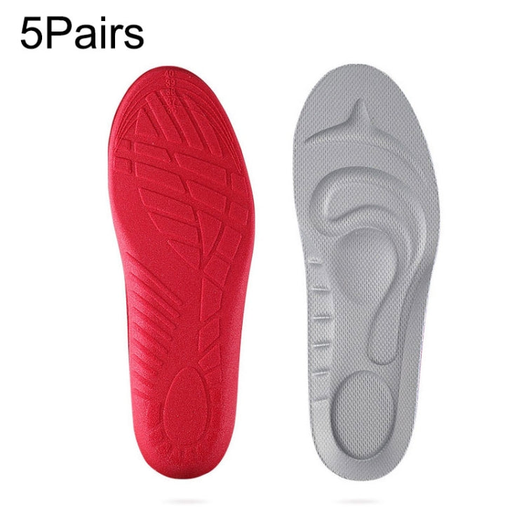5 Pairs 081 Soft Breathable Shockproof Massage Sports Full Insole Shoe-pad, Size:L (255-280mm)