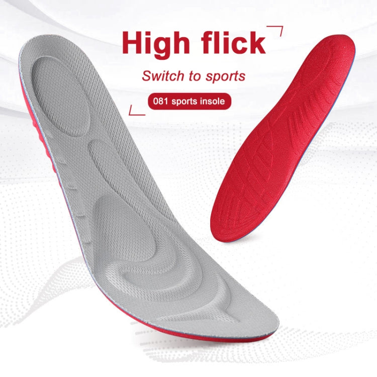 5 Pairs 081 Soft Breathable Shockproof Massage Sports Full Insole Shoe-pad, Size:L (255-280mm)