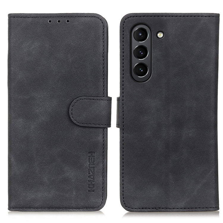 For Samsung Galaxy S21 FE KHAZNEH Retro Texture PU + TPU Horizontal Flip Leather Case with Holder & Card Slots & Wallet
