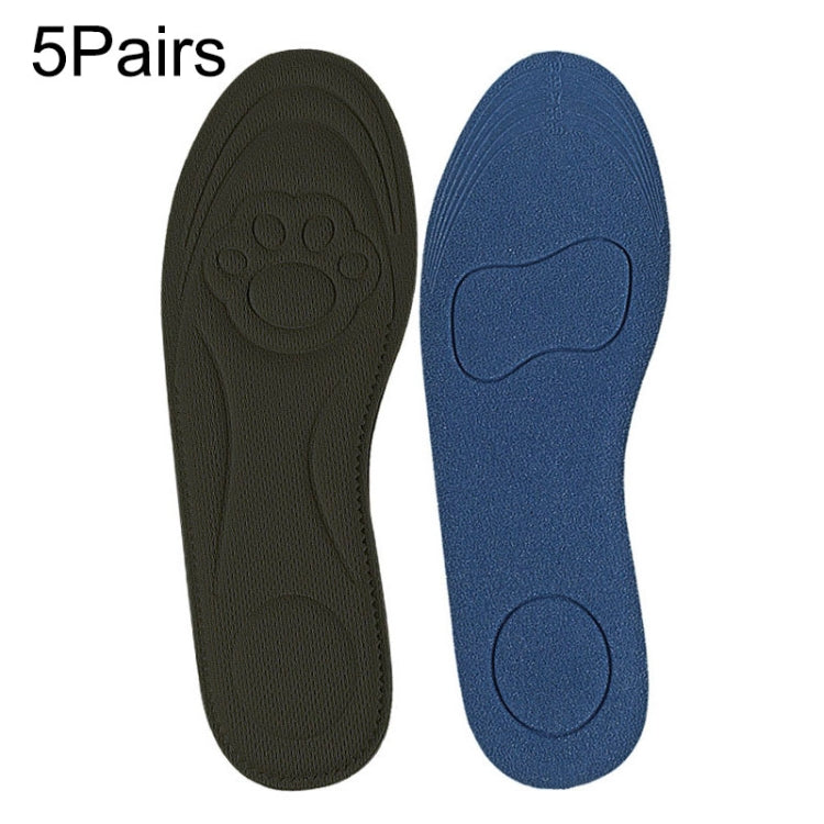5 Pairs 082 Soft Breathable Shockproof Massage Cat Paw Sports Full Insole Shoe-pad, Size: 225-250mm