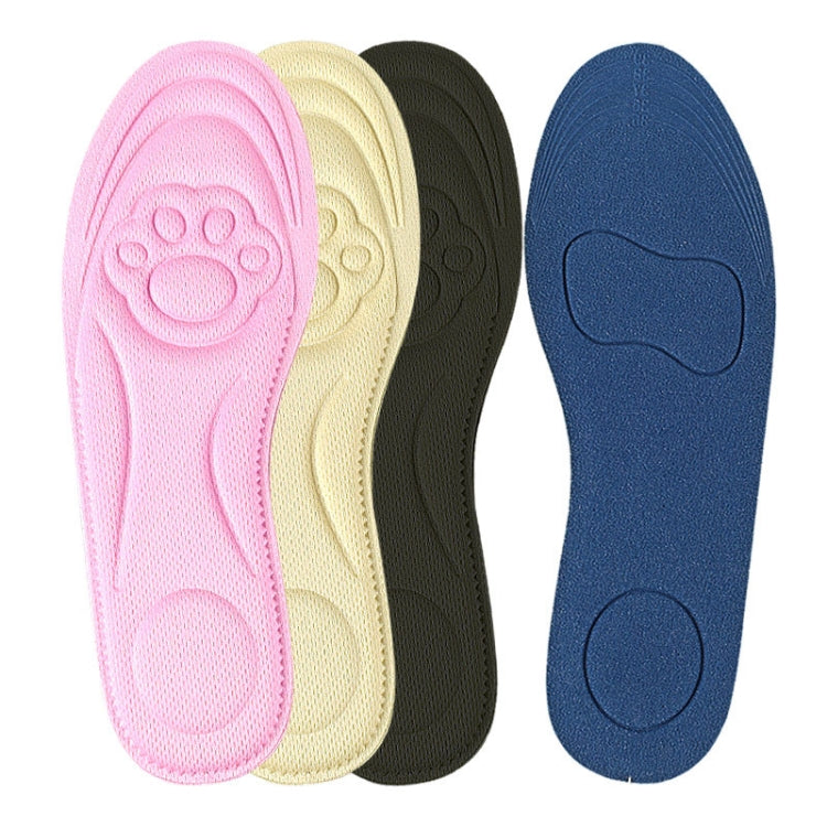 5 Pairs 082 Soft Breathable Shockproof Massage Cat Paw Sports Full Insole Shoe-pad, Size: 225-250mm