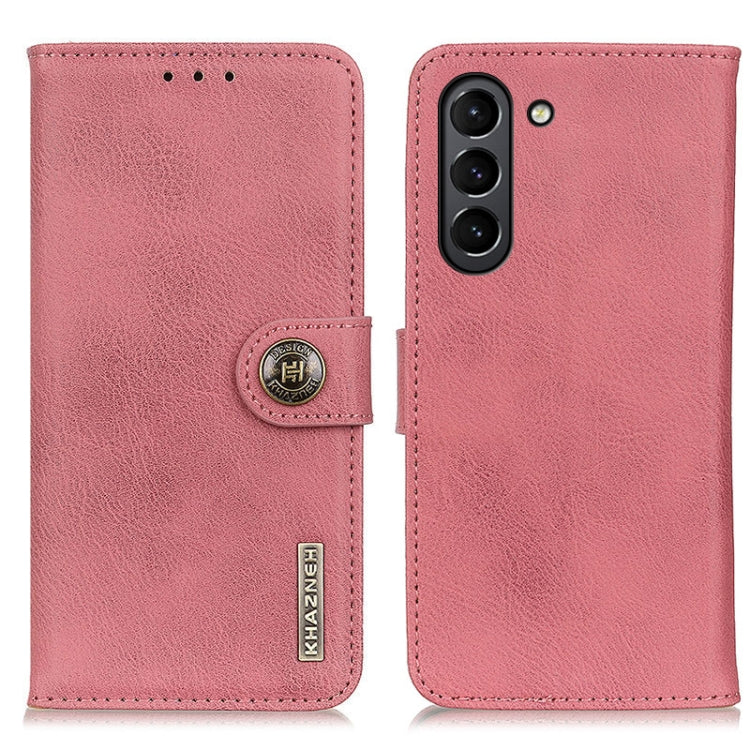 For Samsung Galaxy S21 FE KHAZNEH Cowhide Texture Horizontal Flip Leather Case with Holder & Card Slots & Wallet
