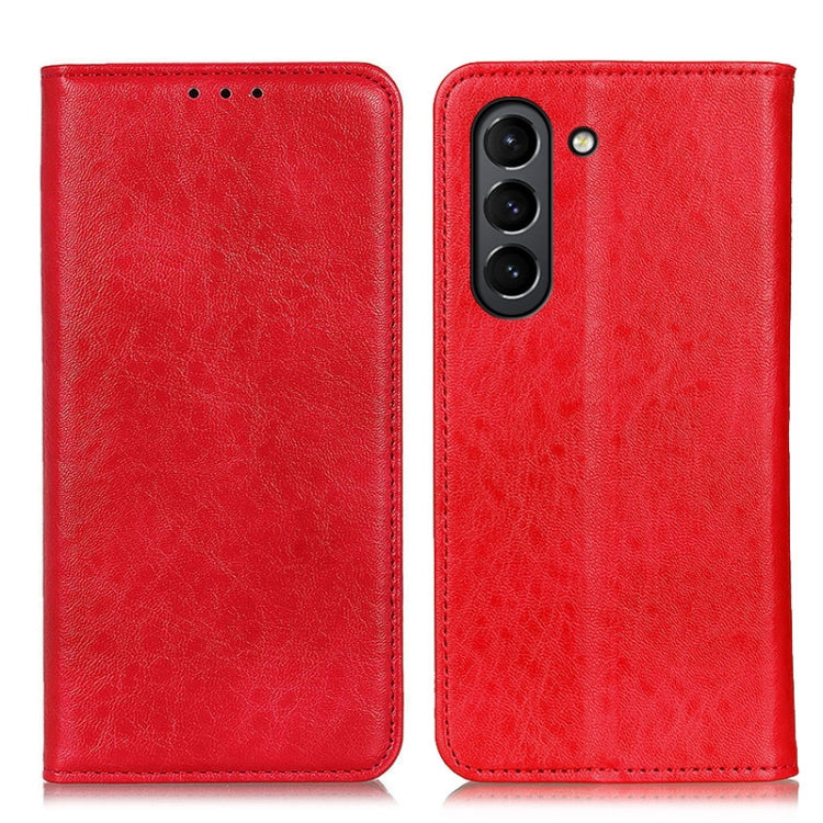 For Samsung Galaxy S21 FE Magnetic Crazy Horse Texture Horizontal Flip Leather Case with Holder & Card Slots & Wallet