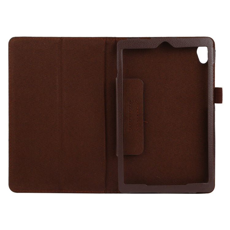 For Lenovo Tab M8 Litchi Texture Solid Color Horizontal Flip Leather Case with Holder & Pen Slot