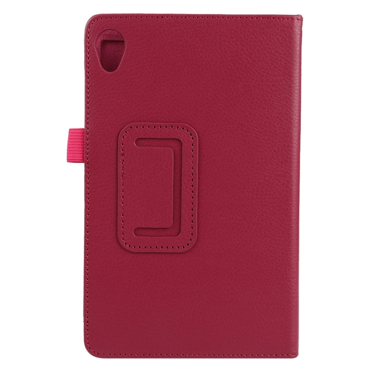 For Lenovo Tab M8 Litchi Texture Solid Color Horizontal Flip Leather Case with Holder & Pen Slot