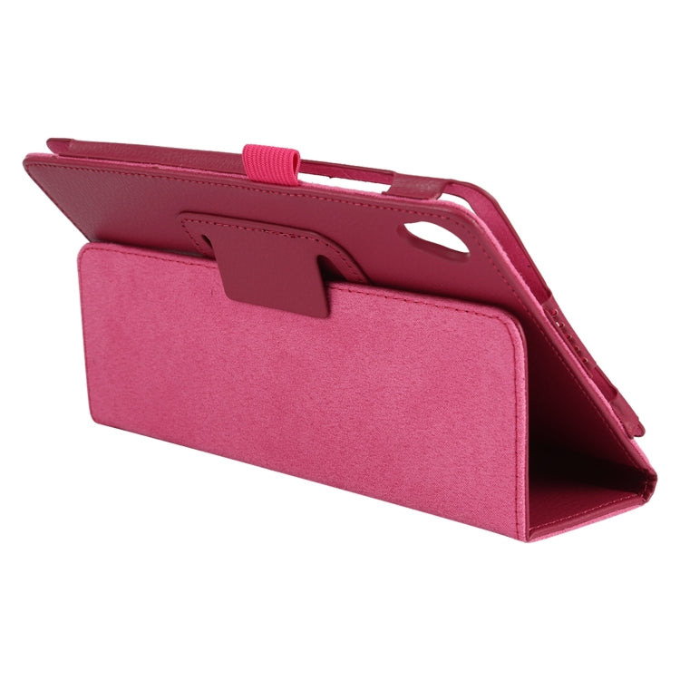 For Lenovo Tab M8 Litchi Texture Solid Color Horizontal Flip Leather Case with Holder & Pen Slot