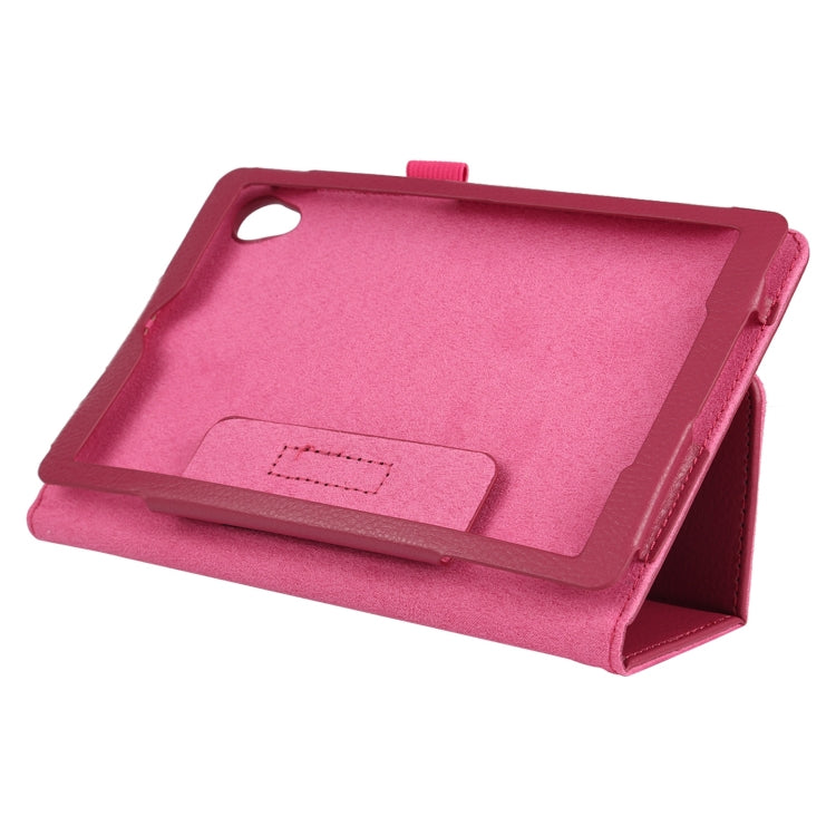 For Lenovo Tab M8 Litchi Texture Solid Color Horizontal Flip Leather Case with Holder & Pen Slot