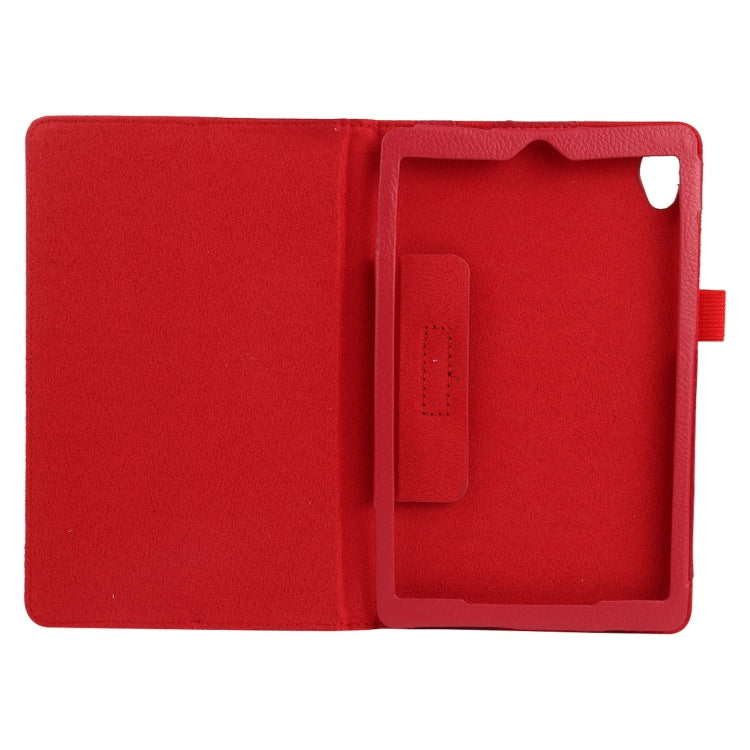 For Lenovo Tab M8 Litchi Texture Solid Color Horizontal Flip Leather Case with Holder & Pen Slot
