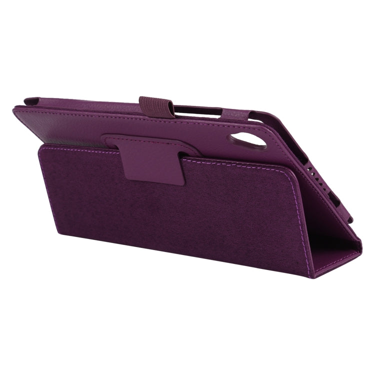 For Lenovo Tab M8 Litchi Texture Solid Color Horizontal Flip Leather Case with Holder & Pen Slot