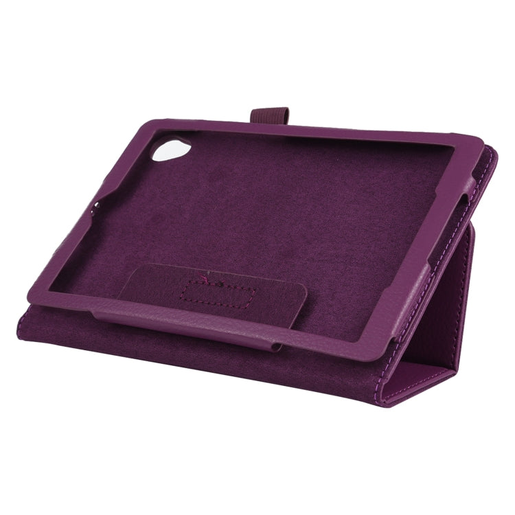 For Lenovo Tab M8 Litchi Texture Solid Color Horizontal Flip Leather Case with Holder & Pen Slot