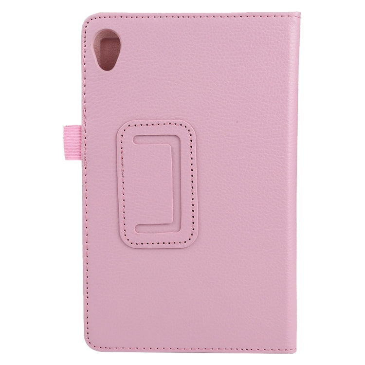 For Lenovo Tab M8 Litchi Texture Solid Color Horizontal Flip Leather Case with Holder & Pen Slot