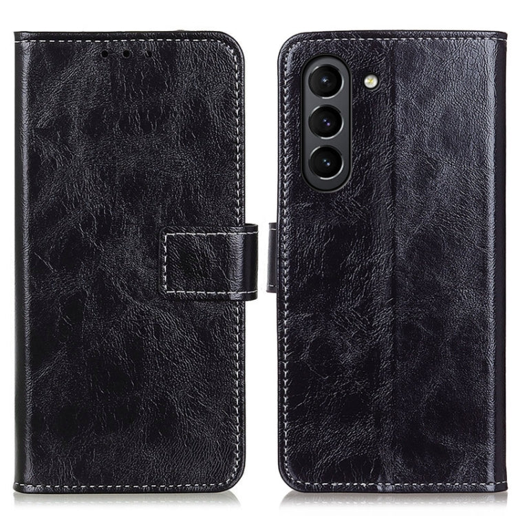 For Samsung Galaxy S21 FE Retro Crazy Horse Texture Horizontal Flip Leather Case with Holder & Card Slots & Photo Frame & Wallet