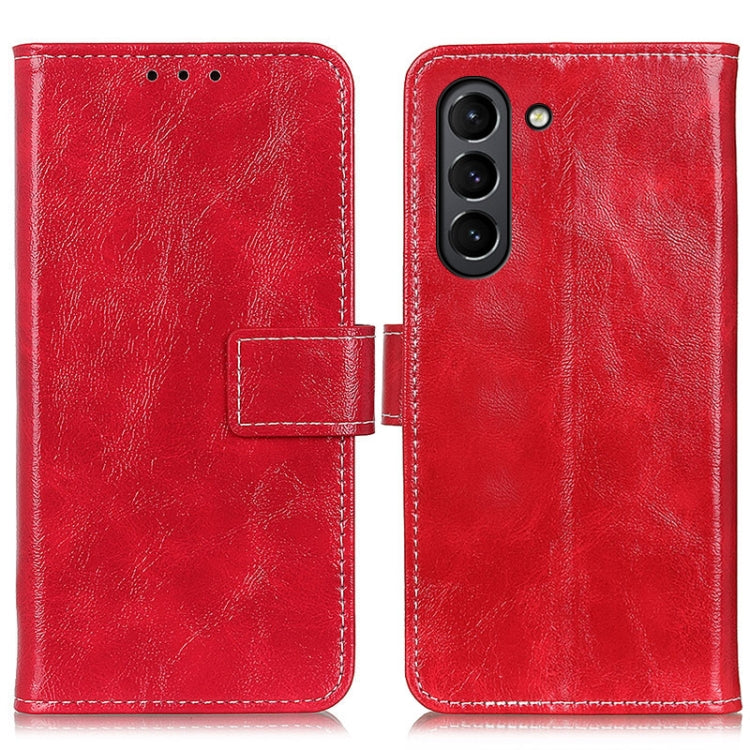 For Samsung Galaxy S21 FE Retro Crazy Horse Texture Horizontal Flip Leather Case with Holder & Card Slots & Photo Frame & Wallet