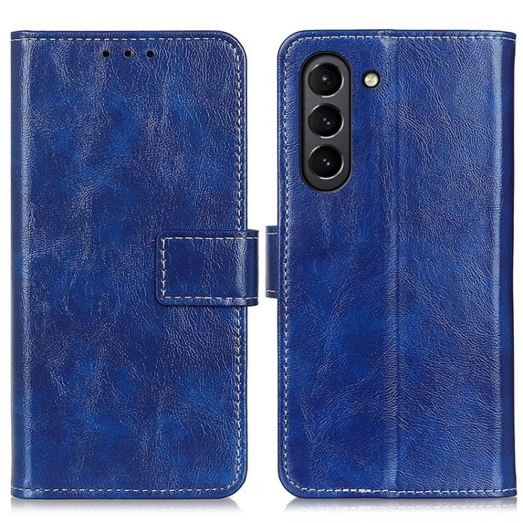 For Samsung Galaxy S21 FE Retro Crazy Horse Texture Horizontal Flip Leather Case with Holder & Card Slots & Photo Frame & Wallet