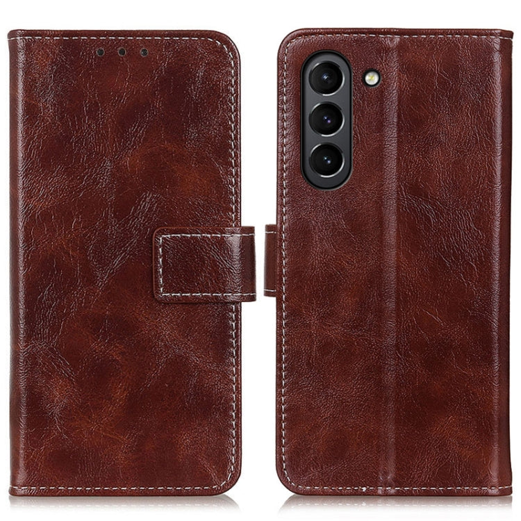 For Samsung Galaxy S21 FE Retro Crazy Horse Texture Horizontal Flip Leather Case with Holder & Card Slots & Photo Frame & Wallet