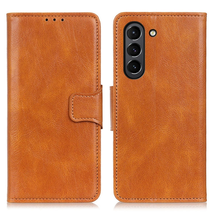 For Samsung Galaxy S21 FE Mirren Crazy Horse Texture Horizontal Flip Leather Case with Holder & Card Slots & Wallet