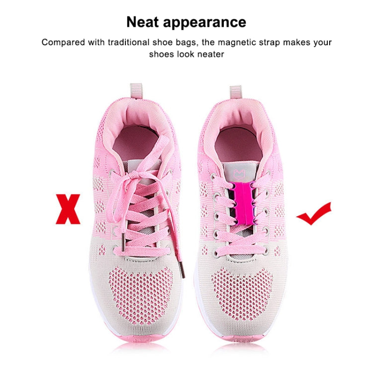 Magnetic Shoelace Buckle Non Binding Shoe Lace Accessories, Size:S (Below 230mm)