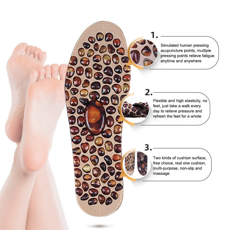 1 Pair Cuttable Imitation Pebbles Massage Insole Shoe-pad, Size:L (255-275mm)