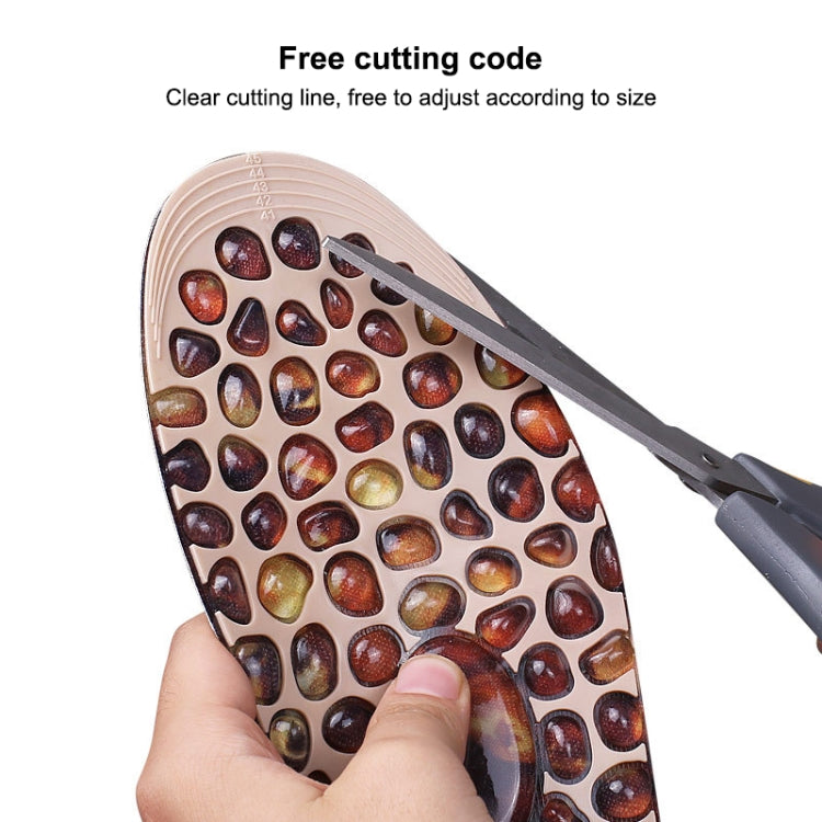 1 Pair Cuttable Imitation Pebbles Massage Insole Shoe-pad, Size:L (255-275mm)