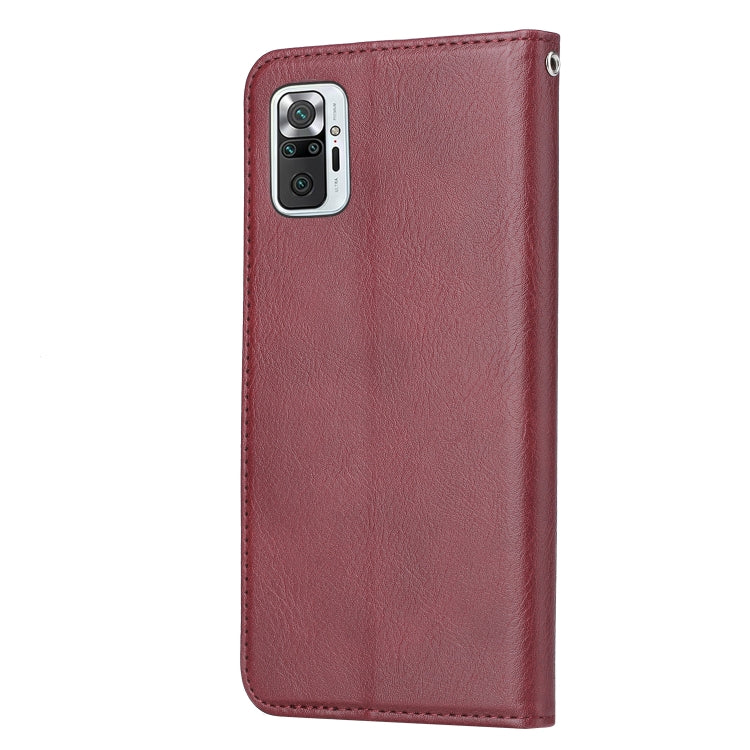 For Xiaomi Redmi Note 10 4G / Note 10S Knead Skin Texture Horizontal Flip Leather Case with Photo Frame & Holder & Card Slots & Wallet