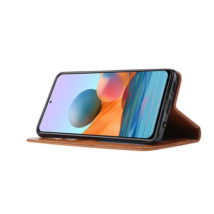 For Xiaomi Redmi Note 10 4G / Note 10S Knead Skin Texture Horizontal Flip Leather Case with Photo Frame & Holder & Card Slots & Wallet