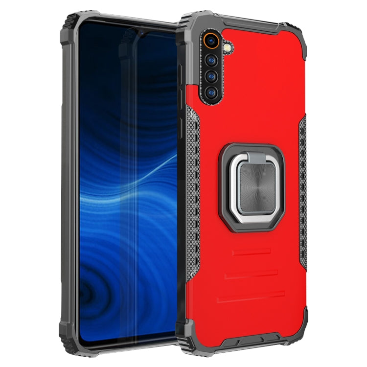 For OPPO Realme 6 Fierce Warrior Series Armor All-inclusive Shockproof Aluminum Alloy + TPU Protective Case with Ring Holder