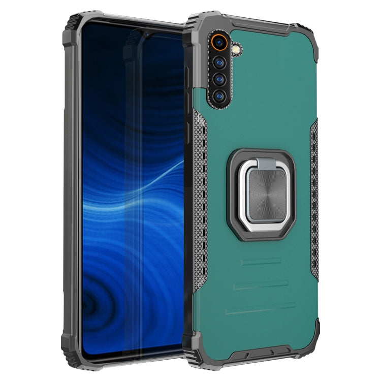 For OPPO Realme 6 Fierce Warrior Series Armor All-inclusive Shockproof Aluminum Alloy + TPU Protective Case with Ring Holder