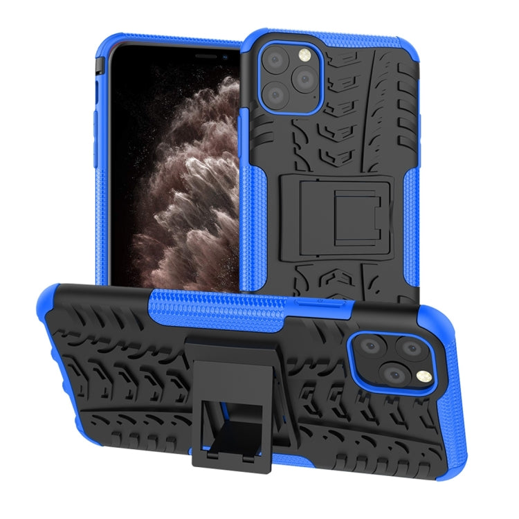 For iPhone 11 Pro Max Tire Texture TPU + PC Shockproof Case with Holder