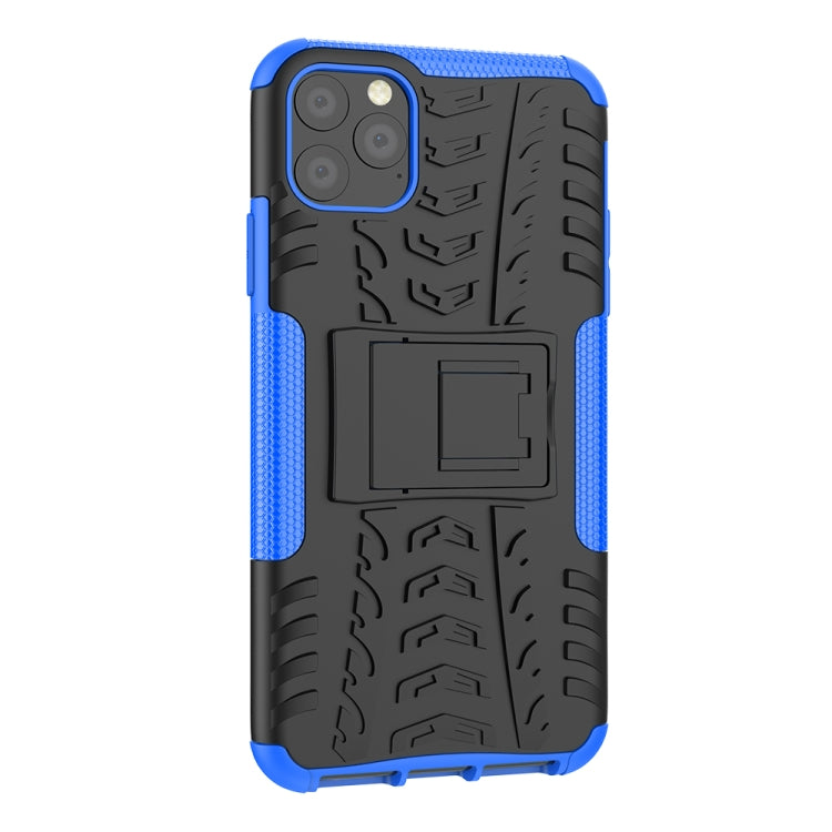 For iPhone 11 Pro Max Tire Texture TPU + PC Shockproof Case with Holder