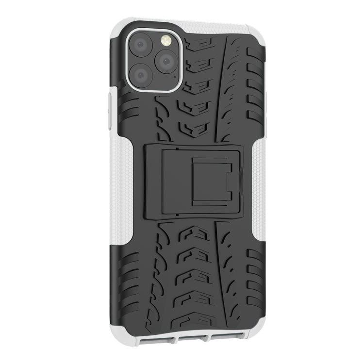 For iPhone 11 Pro Max Tire Texture TPU + PC Shockproof Case with Holder