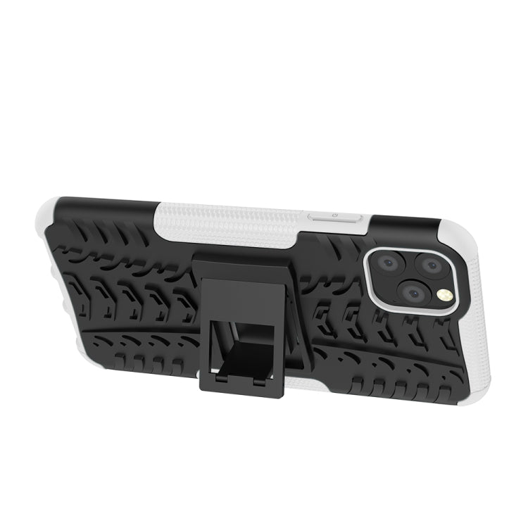 For iPhone 11 Pro Max Tire Texture TPU + PC Shockproof Case with Holder