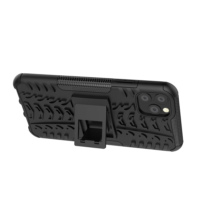 For iPhone 11 Pro Max Tire Texture TPU + PC Shockproof Case with Holder