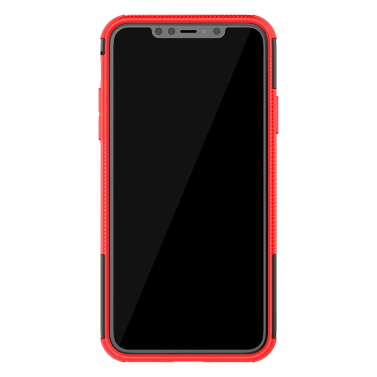 For iPhone 11 Pro Max Tire Texture TPU + PC Shockproof Case with Holder