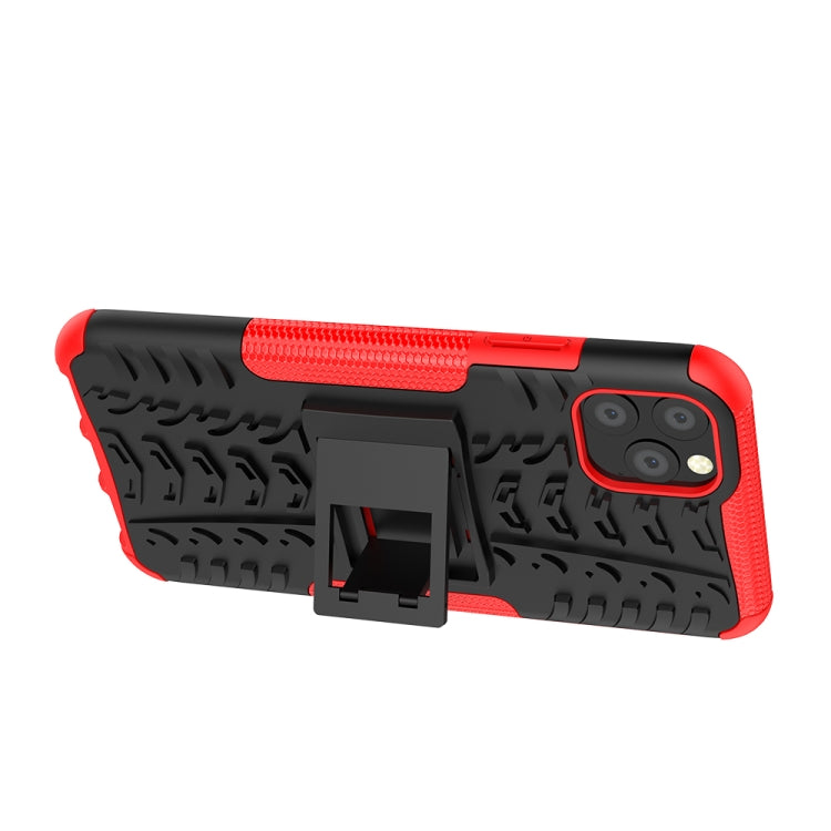 For iPhone 11 Pro Max Tire Texture TPU + PC Shockproof Case with Holder