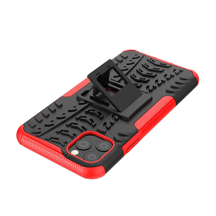 For iPhone 11 Pro Max Tire Texture TPU + PC Shockproof Case with Holder
