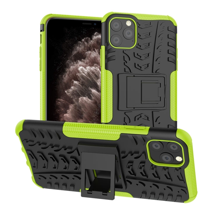 For iPhone 11 Pro Max Tire Texture TPU + PC Shockproof Case with Holder