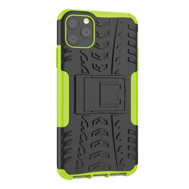 For iPhone 11 Pro Max Tire Texture TPU + PC Shockproof Case with Holder