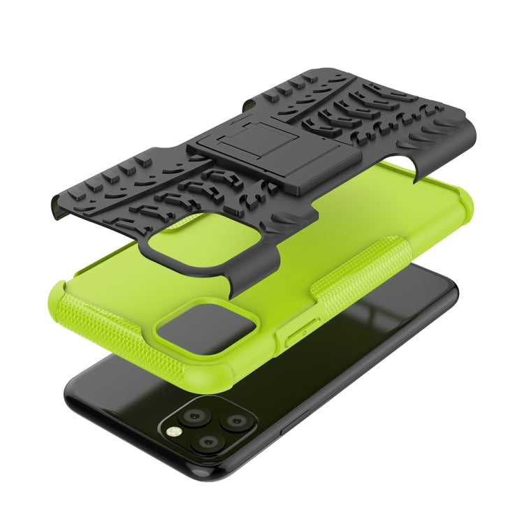 For iPhone 11 Pro Max Tire Texture TPU + PC Shockproof Case with Holder